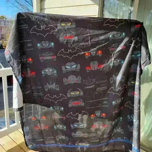 BATMAN DC COMICS BEDDING SUPER SOFT TWIN SIZE TOP SHEET BLACK